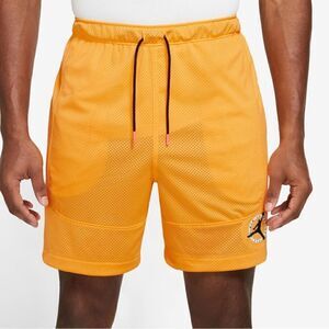 NIKE Air Jordan MVP Shorts Yellow Black Mesh Flight Sundial Basketball